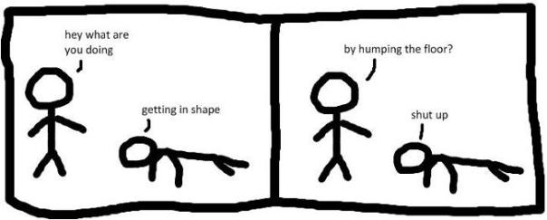 pushups - funny cartoon pic